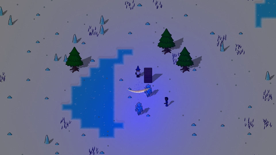 Fighting Ice Elementals beside a Frozen Cache